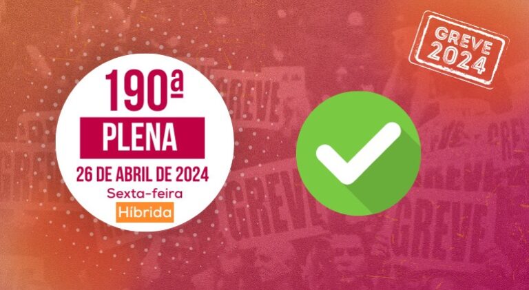 190ª Plena do Sinasefe rejeita proposta do governo